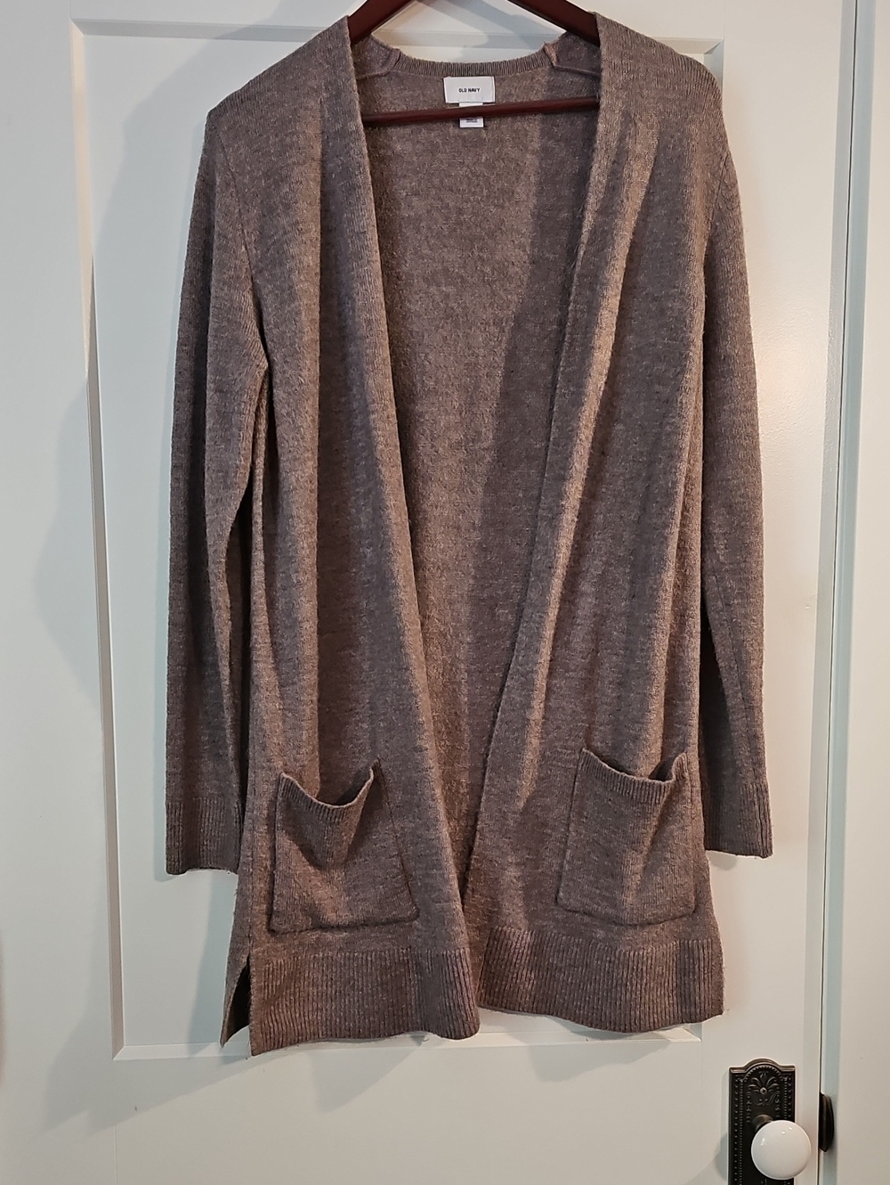 Old Navy Open-Front Women's Cardigan Sweater - Taupe With Pockets